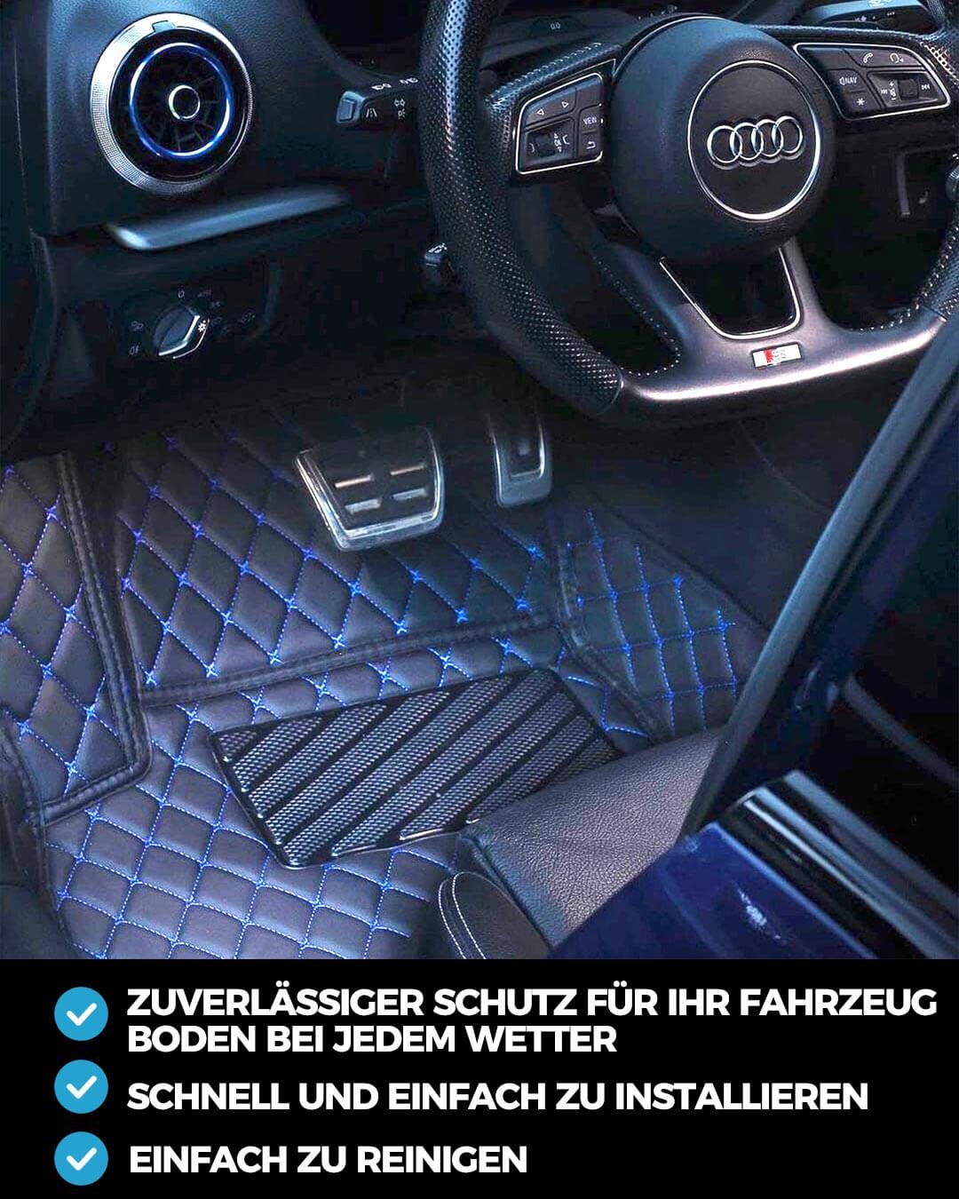 Schwarz & Schwarz Luxus Double Layer Individuelle Auto-Fußmatten