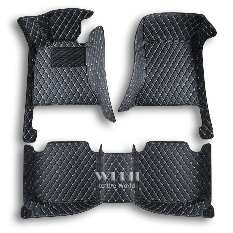 Schwarz & Weiß Luxus Individuelle Auto-Fußmatten – Witamats