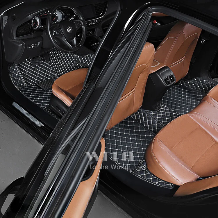 Auto-Fußmatte Auto-Fußmatten Für Benz A-Klasse W176 2013–2017 2018 2019 Doppelschichtige  Auto-Fußpolster Individueller Teppich-Innenraum Autoteppich (Farbe :  Black-Beige-Grey) : : Auto & Motorrad